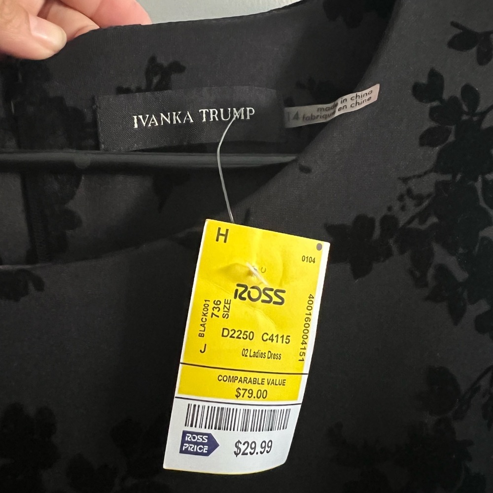 Black Velvet flower Dress